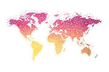 Fototapeta premium Global network connection world map , Generative AI