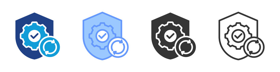 Autonomous Maintenance icon set multiple style collection
