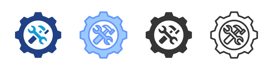 Maintenance Management icon set multiple style collection