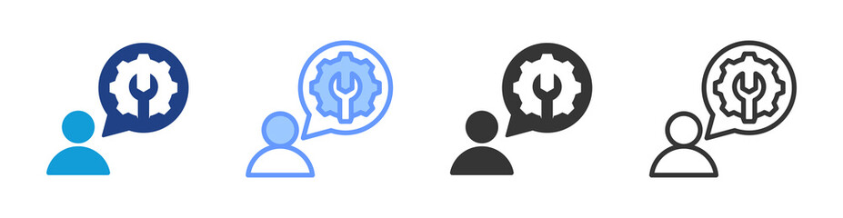 Consulting Service icon set multiple style collection