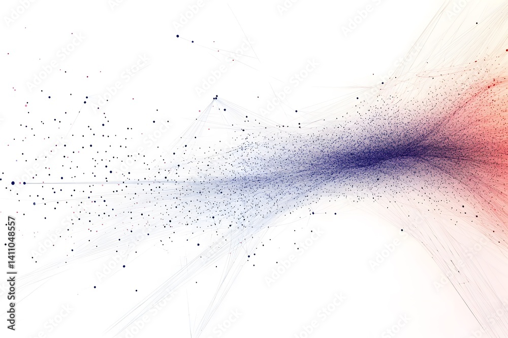 Wall mural global network connection world map , generative ai