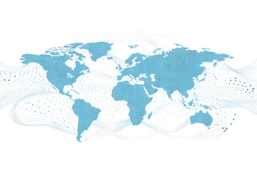 Fototapeta premium Global network connection world map , Generative AI