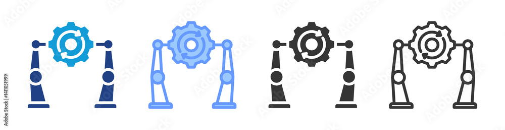 Aufkleber Rpa icon set multiple style collection
