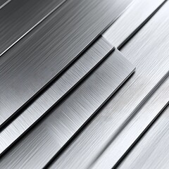 Stacked Metal Sheets Close-up