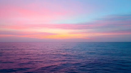 Obraz premium Pastel Sunset Over Calm Water