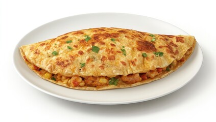 Savory filled crepe with colorful fillings