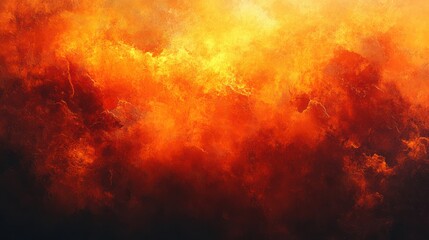 Fiery sky, inferno cloudscape, digital art, background texture