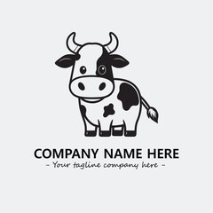 Plant illustration for logo company black and white vector image
