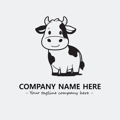 Plant illustration for logo company black and white vector image
