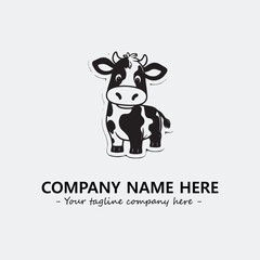 Plant illustration for logo company black and white vector image
