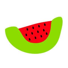 Cute watermelon vector icon

