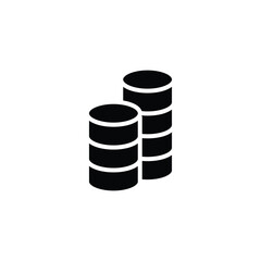 stacks of coins solid icon vector design good for web or mobile app