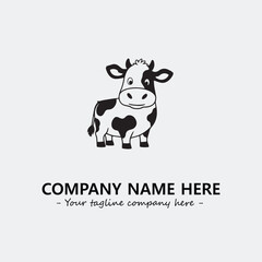 Plant illustration for logo company black and white vector image

