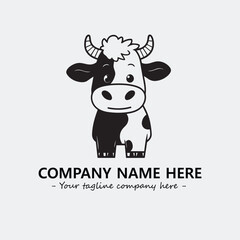 Plant illustration for logo company black and white vector image
