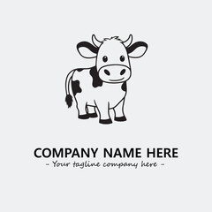 Plant illustration for logo company black and white vector image
