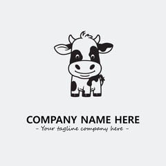 Plant illustration for logo company black and white vector image
