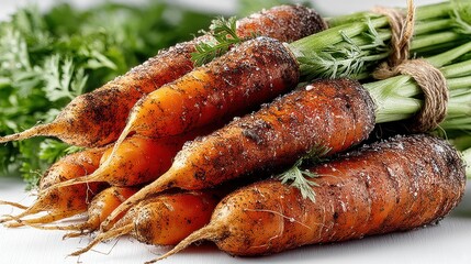 a Carrots, isolated on white background.stock image
