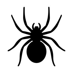 spider animal black silhouette icon - designs for jungle animals spider Safaris, wildlife, rainforest, vector on a white transparent.
