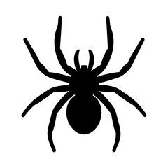 spider animal black silhouette icon - designs for jungle animals spider Safaris, wildlife, rainforest, vector on a white transparent.