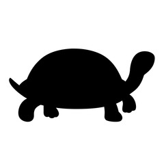 tortoise animal black silhouette icon - designs for jungle animals tortoise Safaris, wildlife, rainforest, vector on a white transparent.