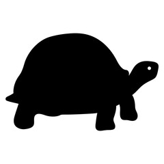 tortoise animal black silhouette icon - designs for jungle animals tortoise Safaris, wildlife, rainforest, vector on a white transparent.