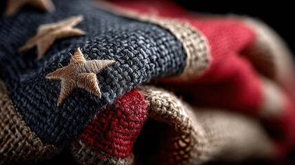 Obraz premium a close up of the american flag with stars.photo stock