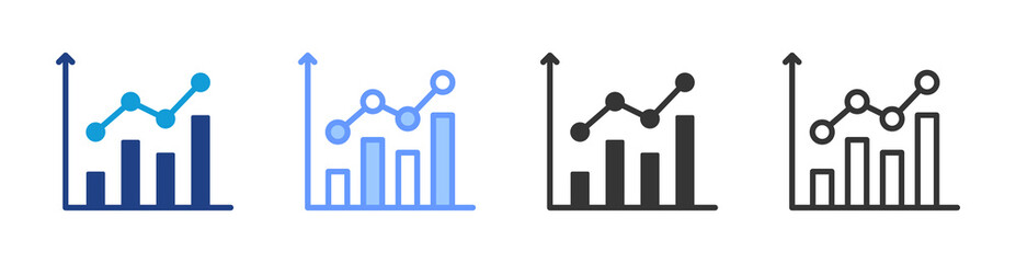 Bear Market icon set multiple style collection