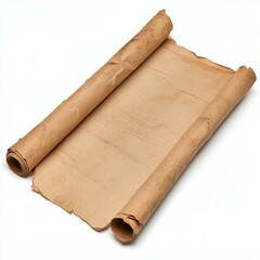 Aged parchment rests against a clean white backdrop, showcasing its rustic elegance and timeless charm.