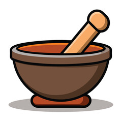 Nice pestle vector art illustration 