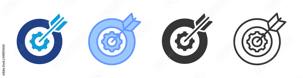 Poster Effectiveness icon set multiple style collection