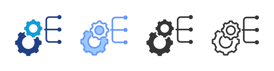 Streamlining icon set multiple style collection