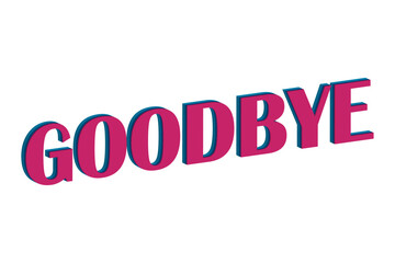 GOODBYE（さよなら）のシンプルなロゴマーク

