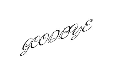 GOODBYE（さよなら）のシンプルなロゴマーク
