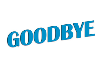 GOODBYE（さよなら）のシンプルなロゴマーク
