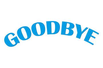 GOODBYE（さよなら）のシンプルなロゴマーク
