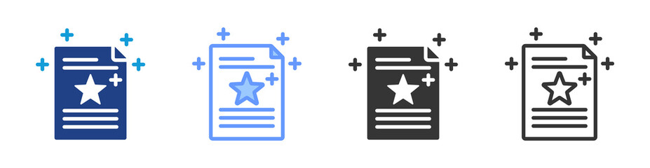 Grading icon set multiple style collection