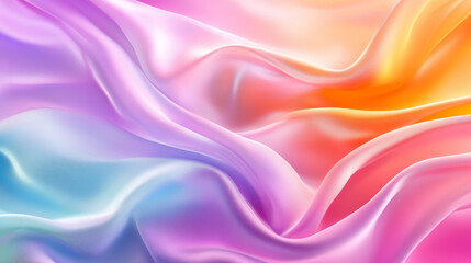 Fototapeta premium Colorful abstract background with soft waves of fabric, creating serene and dreamy atmosphere