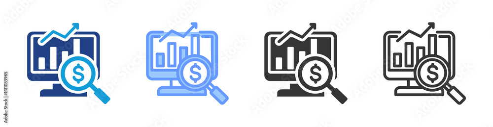 Poster Potential icon set multiple style collection