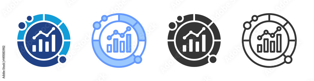 Poster Data Driven icon set multiple style collection