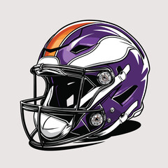American football helmets with various patterns