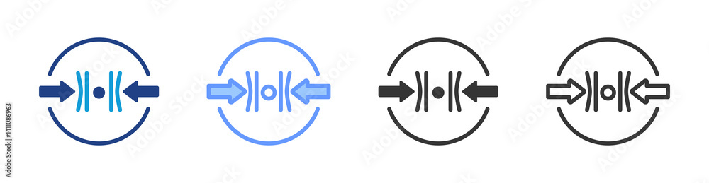Poster Resilience icon set multiple style collection