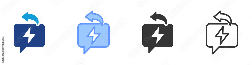 Poster Crisis Response icon set multiple style collection