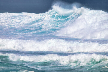 Beauty of power of a wave crashing on Hookipa on Maui.