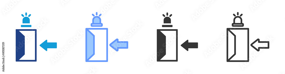 Aufkleber Emergency Exit icon set multiple style collection
