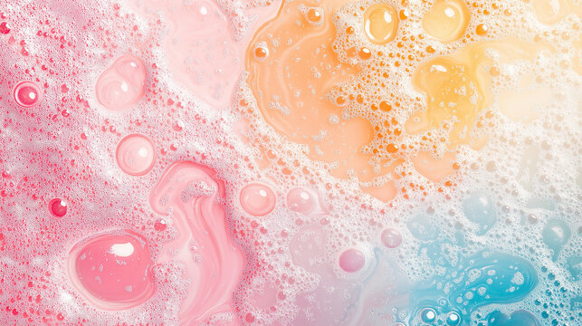Vibrant Bath Bomb Dissolving: Capturing the mesmerizing dance of colors and effervescence, the bath bomb's transformation reveals a kaleidoscope of hues and bubbly textures. 