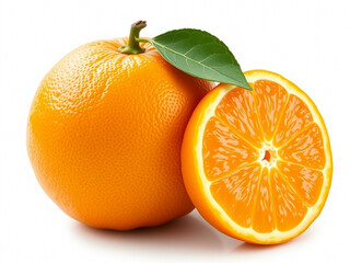 orange fruit isolated on white