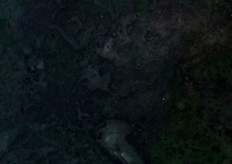 Imagen satelital (Landsat09) de la Reserva de la Biosfera de Calakmul, Campeche, México. 