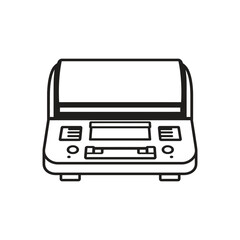 Fototapeta premium Outline of Electronic Weighing Scale on Transparent Background Design