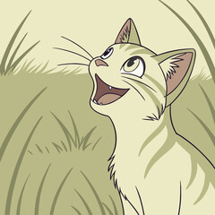 vector illustration of a cat