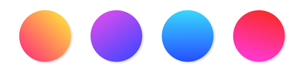A collection of colorful gradient circle elements